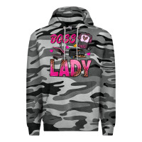 Slate Camo boss lady Premium Hoodie - texasbilliewilder