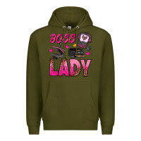 Army Green boss lady Premium Hoodie - texasbilliewilder