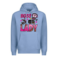 Colony Blue boss lady Premium Hoodie - texasbilliewilder