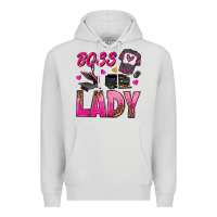 Dove Grey boss lady Premium Hoodie - texasbilliewilder
