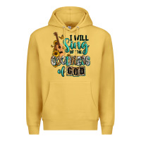Antique Gold i will sing of the goodness of god Premium Hoodie - RanaPortraitStore
