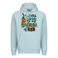 Blue Mist i will sing of the goodness of god Premium Hoodie - RanaPortraitStore