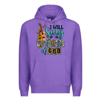Purple i will sing of the goodness of god Premium Hoodie - RanaPortraitStore