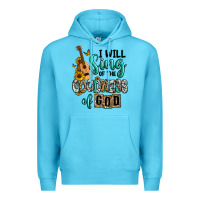 Ocean Blue i will sing of the goodness of god Premium Hoodie - RanaPortraitStore