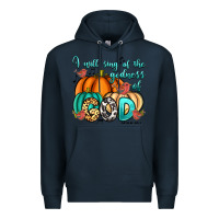 Navy i will sing of the godness of god psalm 89 1 Premium Hoodie - RanaPortraitStore