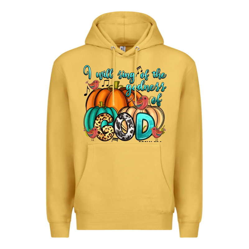I Will Sing Of The Godness Of God Psalm 89 1 Premium Hoodie by RanaPortraitStore | Teevron