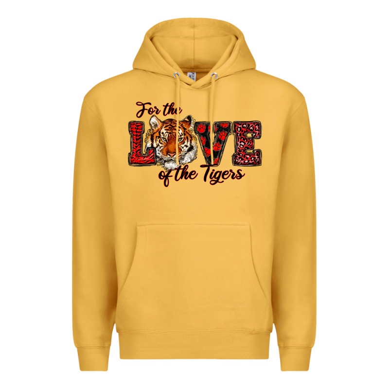 For The Love Of The Tigers Red Premium Hoodie by RanaPortraitStore | Teevron