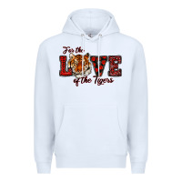 White for the love of the tigers red Premium Hoodie - RanaPortraitStore