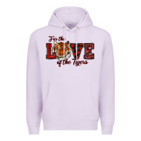 Lilac for the love of the tigers red Premium Hoodie - RanaPortraitStore