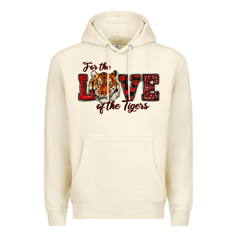 For The Love Of The Tigers Red Premium Hoodie by RanaPortraitStore | Teevron