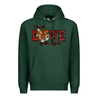 Sports Green for the love of the tigers red Premium Hoodie - RanaPortraitStore