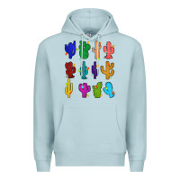 Blue Mist christmas glitter cactus Premium Hoodie - Zillion Design Studio