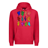 Cardinal christmas glitter cactus Premium Hoodie - Zillion Design Studio