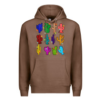 Chestnut christmas glitter cactus Premium Hoodie - Zillion Design Studio