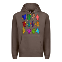 Coffee christmas glitter cactus Premium Hoodie - Zillion Design Studio