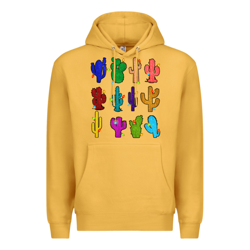 Christmas Glitter Cactus Premium Hoodie by Zillion Design Studio | Teevron
