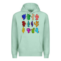 Seafoam christmas glitter cactus Premium Hoodie - Zillion Design Studio
