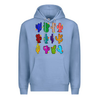 Colony Blue christmas glitter cactus Premium Hoodie - Zillion Design Studio