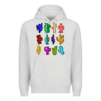 Dove Grey christmas glitter cactus Premium Hoodie - Zillion Design Studio