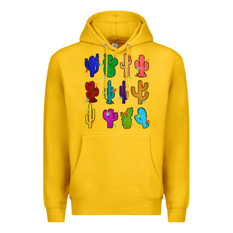 Christmas Glitter Cactus Premium Hoodie by Zillion Design Studio | Teevron