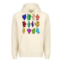 Sandshell christmas glitter cactus Premium Hoodie - Zillion Design Studio
