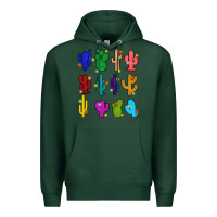 Sports Green christmas glitter cactus Premium Hoodie - Zillion Design Studio
