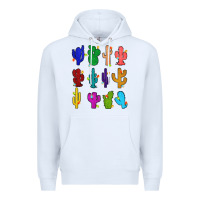 White christmas glitter cactus Premium Hoodie - Zillion Design Studio