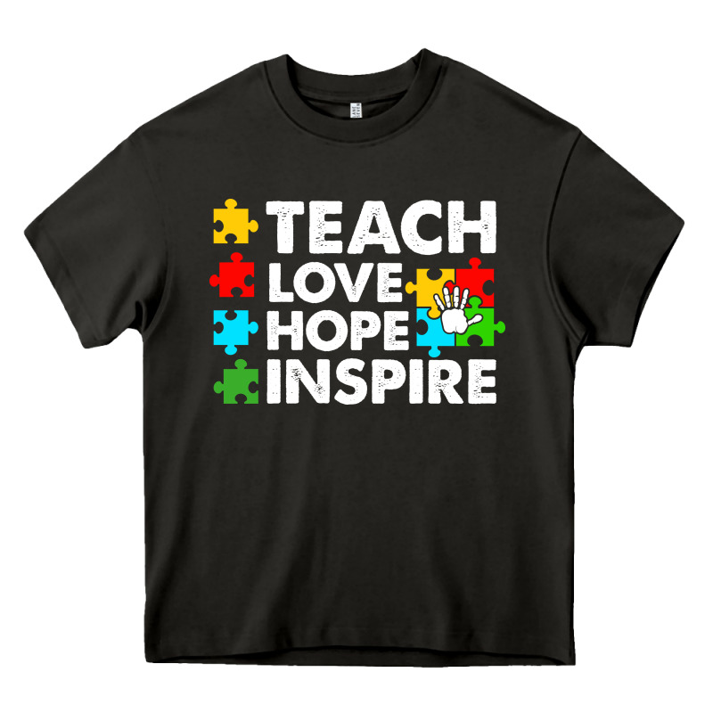 Teach Love Hope Inspire Heavy Core Tee by CowhideDigitalArt | Teevron