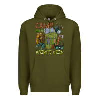 Army Green camp more worry less Premium Hoodie - texasbilliewilder