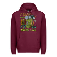 Burgundy camp more worry less Premium Hoodie - texasbilliewilder