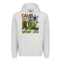 Dove Grey camp more worry less Premium Hoodie - texasbilliewilder