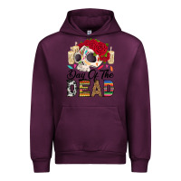 Mauve Wine Day of the dead skeleton Urban Hoodie - RanaPortraitStore