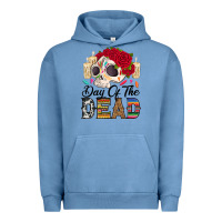 Pigment Pebble Blue Day of the dead skeleton Urban Hoodie - RanaPortraitStore
