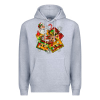 Heather Grey christmas cassette tapes Premium Hoodie - Zillion Design Studio
