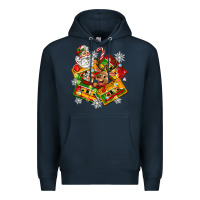 Navy christmas cassette tapes Premium Hoodie - Zillion Design Studio
