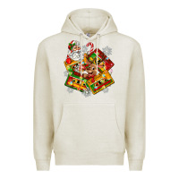 Oatmeal Heather christmas cassette tapes Premium Hoodie - Zillion Design Studio