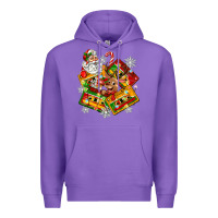 Purple christmas cassette tapes Premium Hoodie - Zillion Design Studio