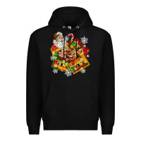 Black christmas cassette tapes Premium Hoodie - Zillion Design Studio