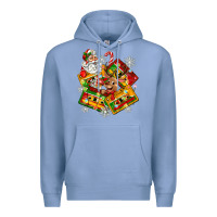 Colony Blue christmas cassette tapes Premium Hoodie - Zillion Design Studio
