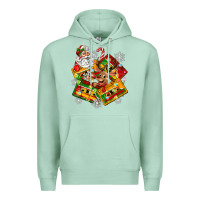 Seafoam christmas cassette tapes Premium Hoodie - Zillion Design Studio