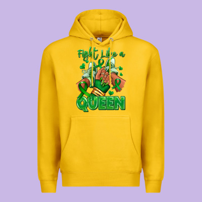 Premium Hoodie green ribbon liver cancer afro girl sneakers