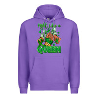 Purple green ribbon liver cancer afro girl sneakers Premium Hoodie - RanaPortraitStore