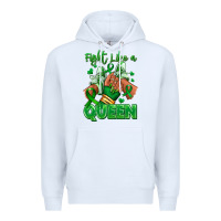 White green ribbon liver cancer afro girl sneakers Premium Hoodie - RanaPortraitStore