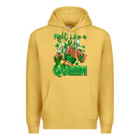 Antique Gold green ribbon liver cancer afro girl sneakers Premium Hoodie - RanaPortraitStore