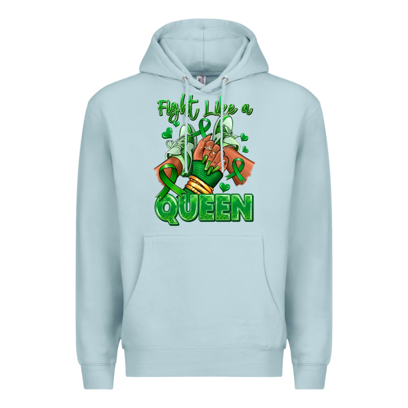 Green Ribbon Liver Cancer Afro Girl Sneakers Premium Hoodie by RanaPortraitStore | Teevron