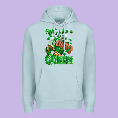 Premium Hoodie green ribbon liver cancer afro girl sneakers