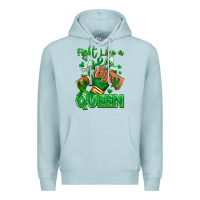 Blue Mist green ribbon liver cancer afro girl sneakers Premium Hoodie - RanaPortraitStore