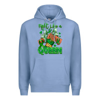 Colony Blue green ribbon liver cancer afro girl sneakers Premium Hoodie - RanaPortraitStore