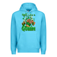 Ocean Blue green ribbon liver cancer afro girl sneakers Premium Hoodie - RanaPortraitStore