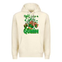 Sandshell green ribbon liver cancer afro girl sneakers Premium Hoodie - RanaPortraitStore
